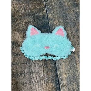 Justice One Size Fits All Girls Kitty Cat Sleep Mask! Fuzzy! Ears!
